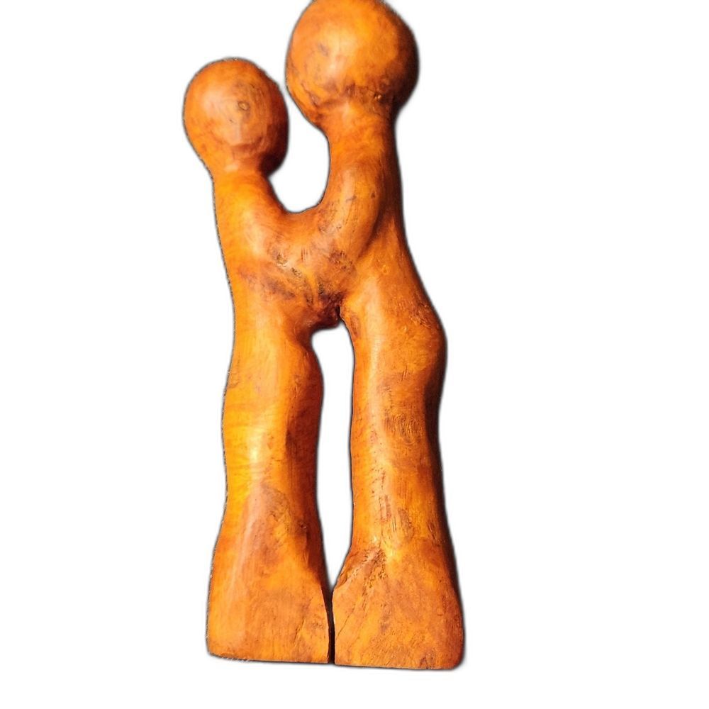 🖤 Wooden Love Statue Carved Figurine 8 ½ inches tall